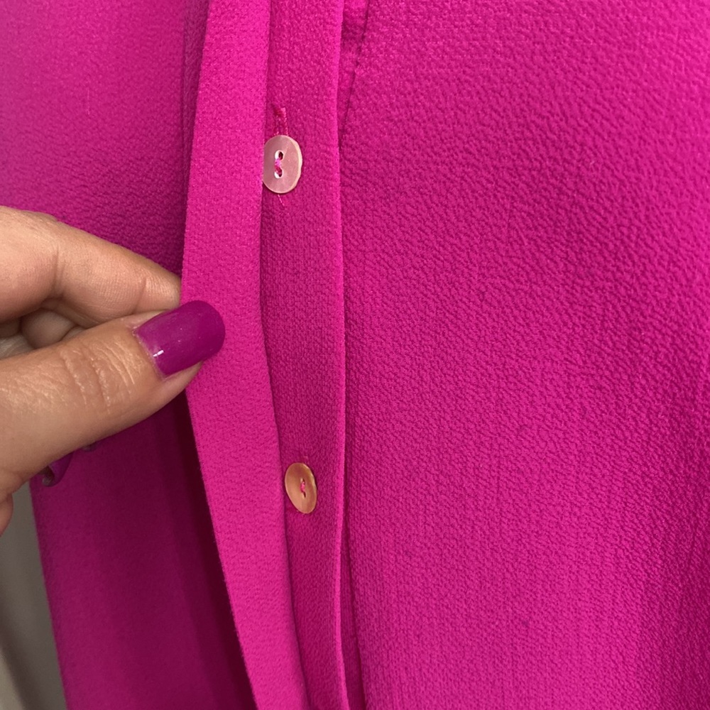 Papermoon Fuchsia Button Down Blouse - image 3